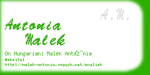 antonia malek business card
